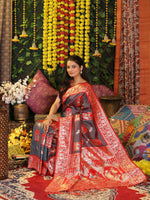 Thumbnail for Astita Silk Grey Saree