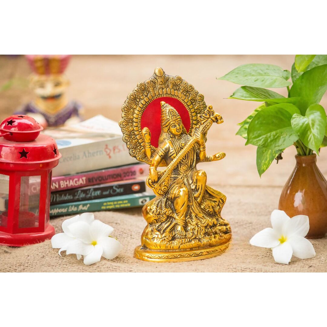 Articia Metal Goddess Saraswati Idol - Distacart