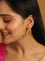 Thumbnail for Nuyug 22K Gold Plated Green Lunar Earrings