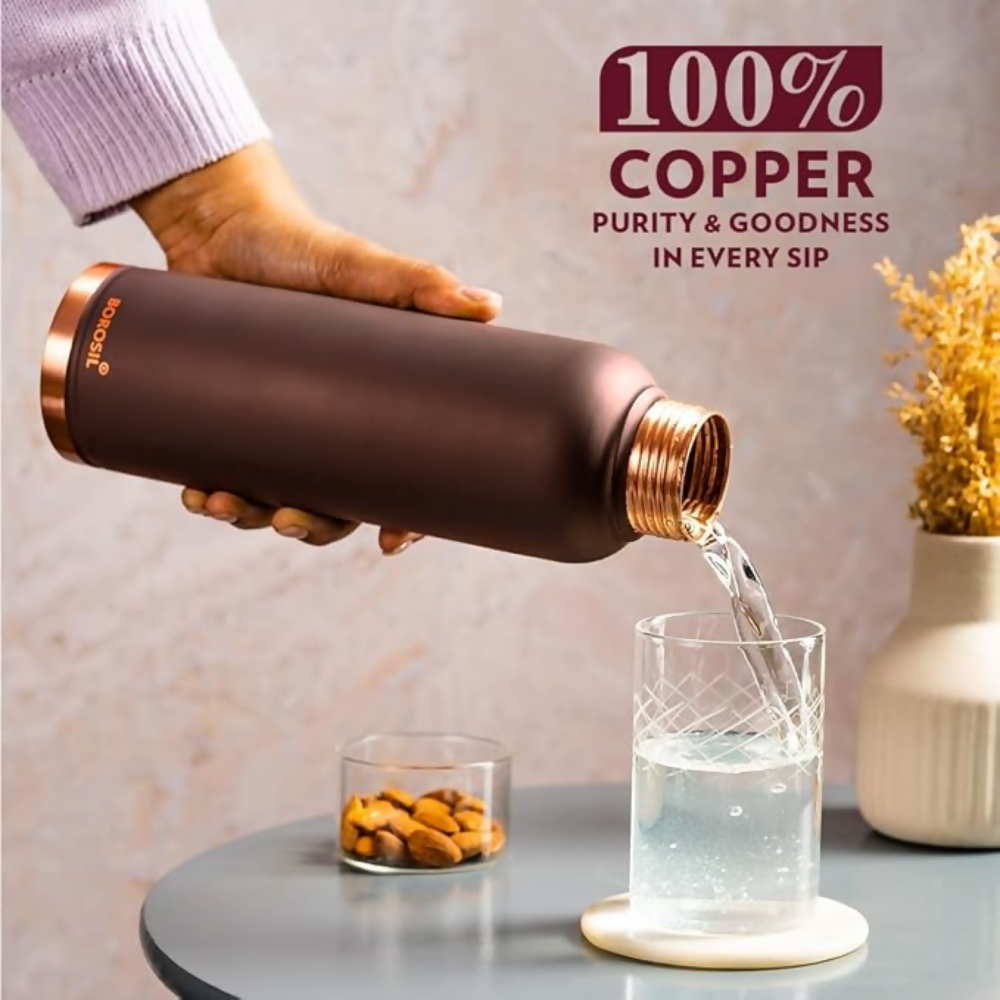Borosil Colour Copper bottle - Brown - Dista