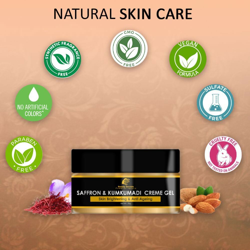 Beauty Secrets Saffron & Kumkumadi Face Cream Gel - Distacart