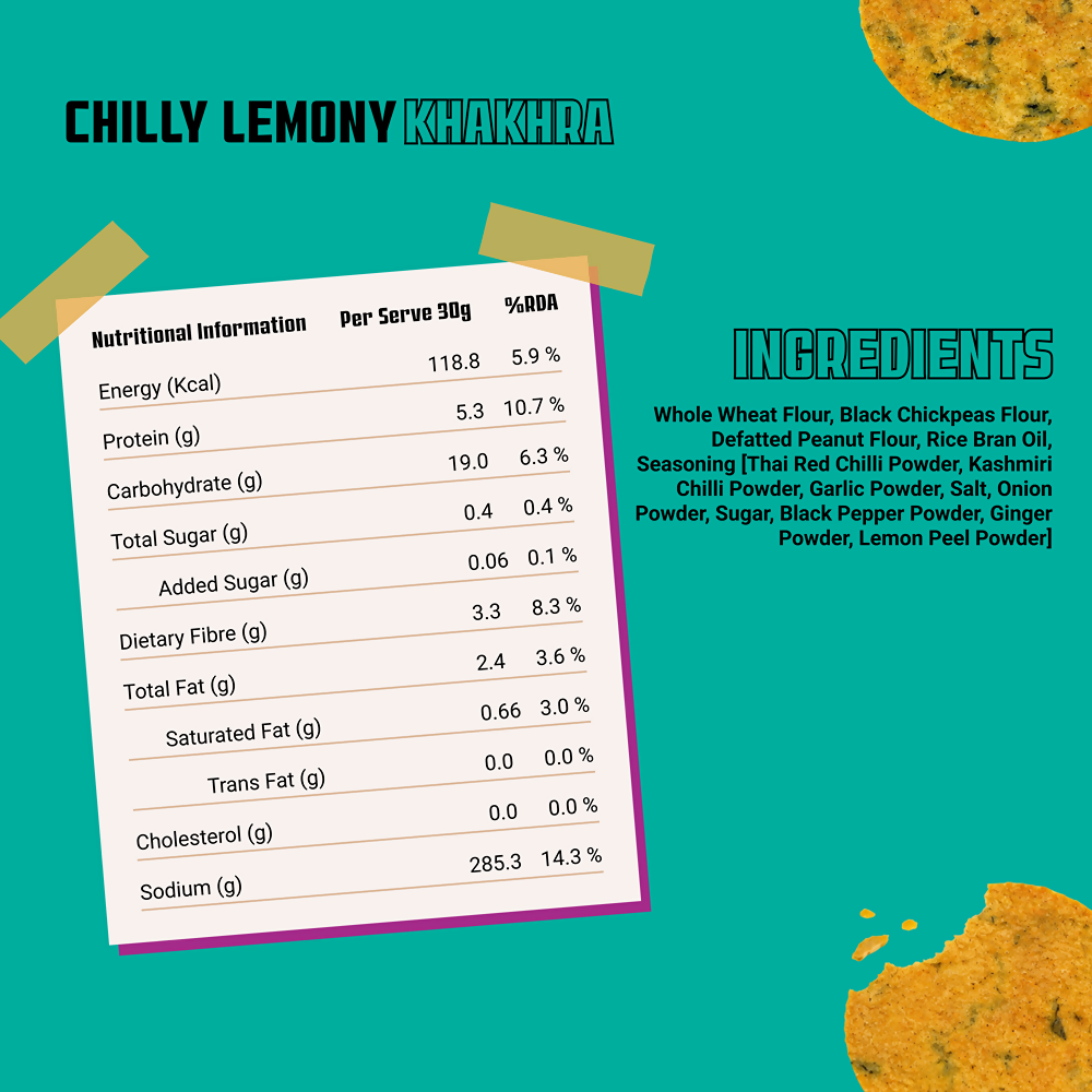 Knacks Coin Khakhra Crisps - Chilly Lemony Flavour - Dista