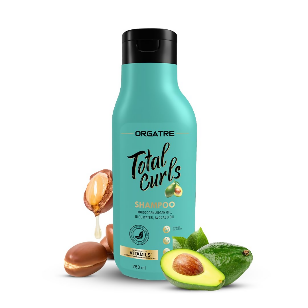 Orgatre Total Curls Shampoo With Rice Water, Argan Oil For Curly Hairs - Distacart
