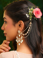 Thumbnail for Ruby Raang Gold Plated Ear Chain - Distacart