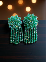 Thumbnail for Inhanns Handmade Crystal Water Fall Earrings - Short - Sea Green Small - Distacart