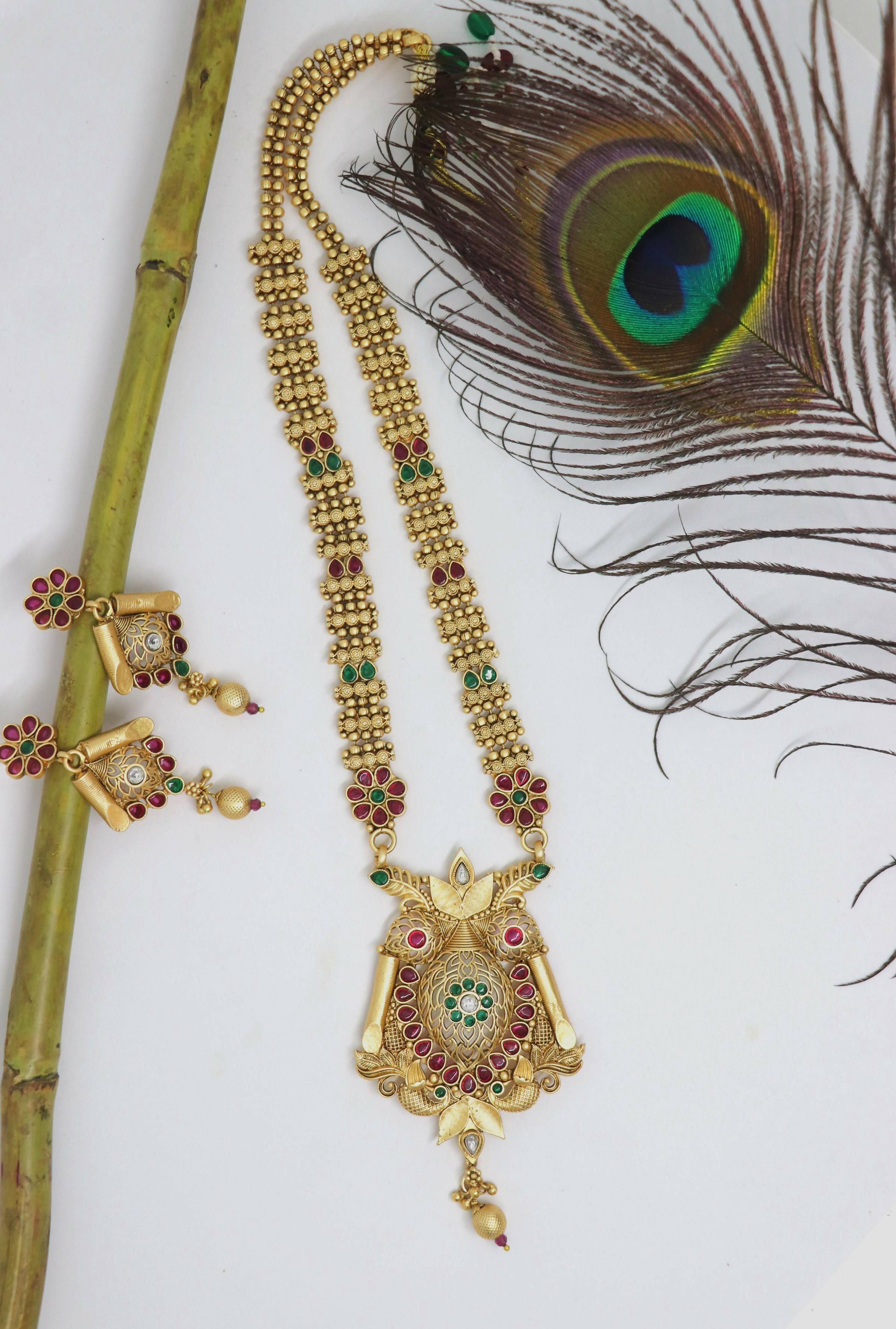 Joban Fashion Brass With Rajwadi Polish Necklace Set