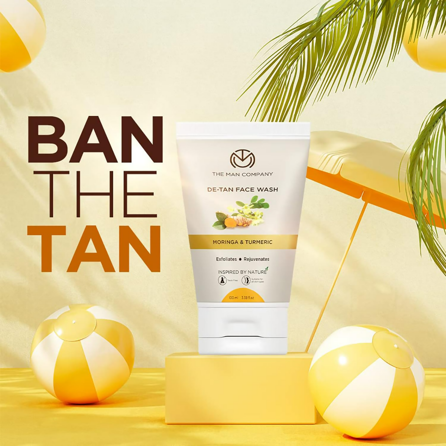 The Man Company De Tan Face Wash For Men with Turmeric & Moringa - Distacart