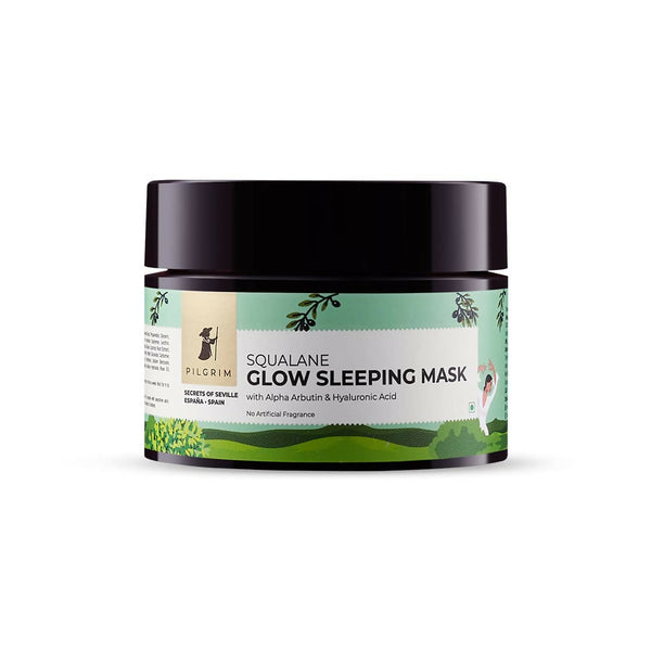 Pilgrim Spanish Glow Sleeping Face Mask with Alpha Arbutin & Hyaluronic Acid For Glowing Skin & Skin Hydration - Distacart