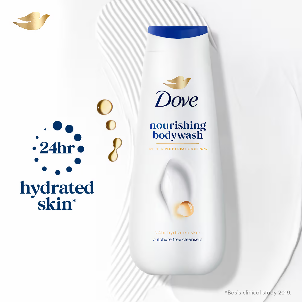 Dove 24 Hr Hydrated Skin Nourishing Body Wash For Soft Smooth Skin - Distacart