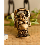 Thumbnail for eCraftIndia Antique Finish Laughing Buddha Brass Showpiece - Dista