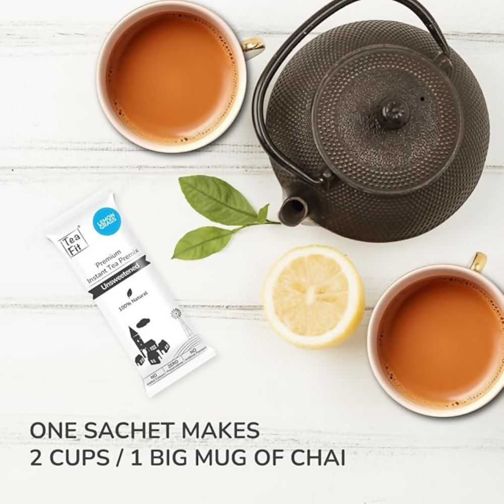 TeaFit Premium NO SUGAR Instant Lemongrass Tea Premix - Distacart