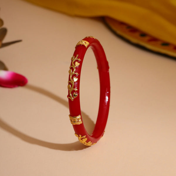 Ruby Raang Red Traditional Bangle