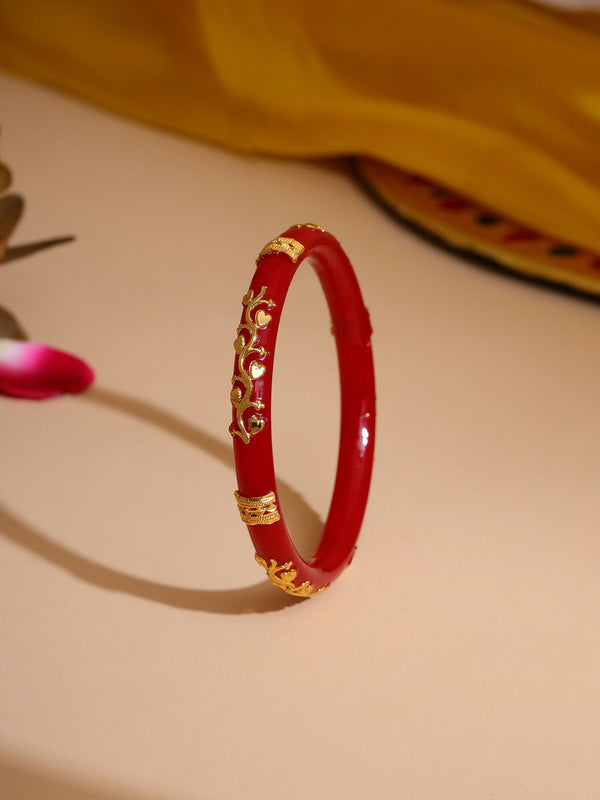Ruby Raang Red Traditional Bangle