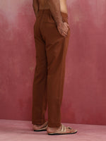 Thumbnail for trueBrowns Men's Brown Cotton Twill Pants - Distacart