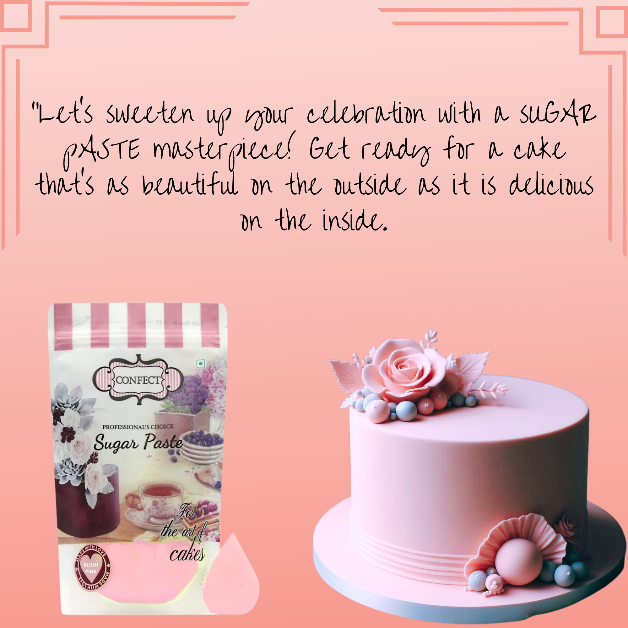 blush pink fondant edible sugarpaste 1kg