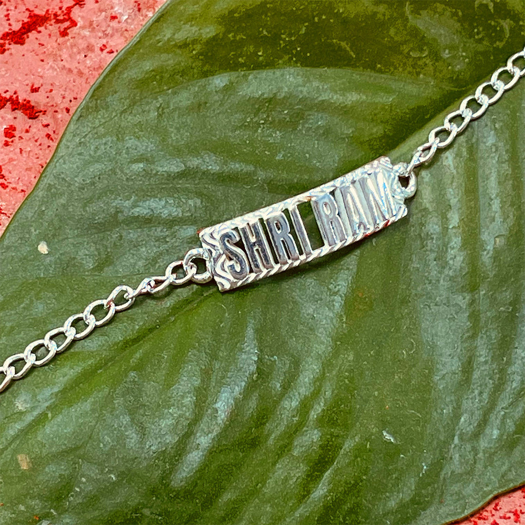 trueBrowns 925 Sterling Silver Shri Ram Silver Chain Rakhi - Distacart