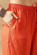 Thumbnail for BulBul Darshita Fuschia Rayon Kurta Set with Dupatta
