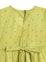 Thumbnail for Ahalyaa Girls Printed A-Line Velvet Maxi Kids Ethnic Dress - Distacart