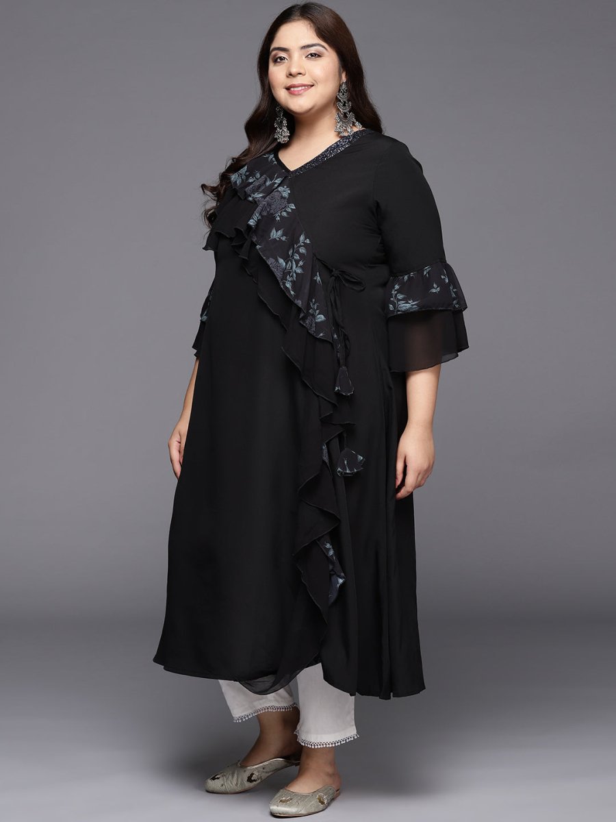 Ahalyaa Floral Bell Sleeves Kurta - Distacart