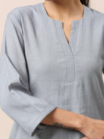 Thumbnail for trueBrowns Cotton Steel Blue Short Co-Ord Set | Relove - Distacart