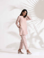 Thumbnail for trueBrowns Light Pink Slub Co-ord Set