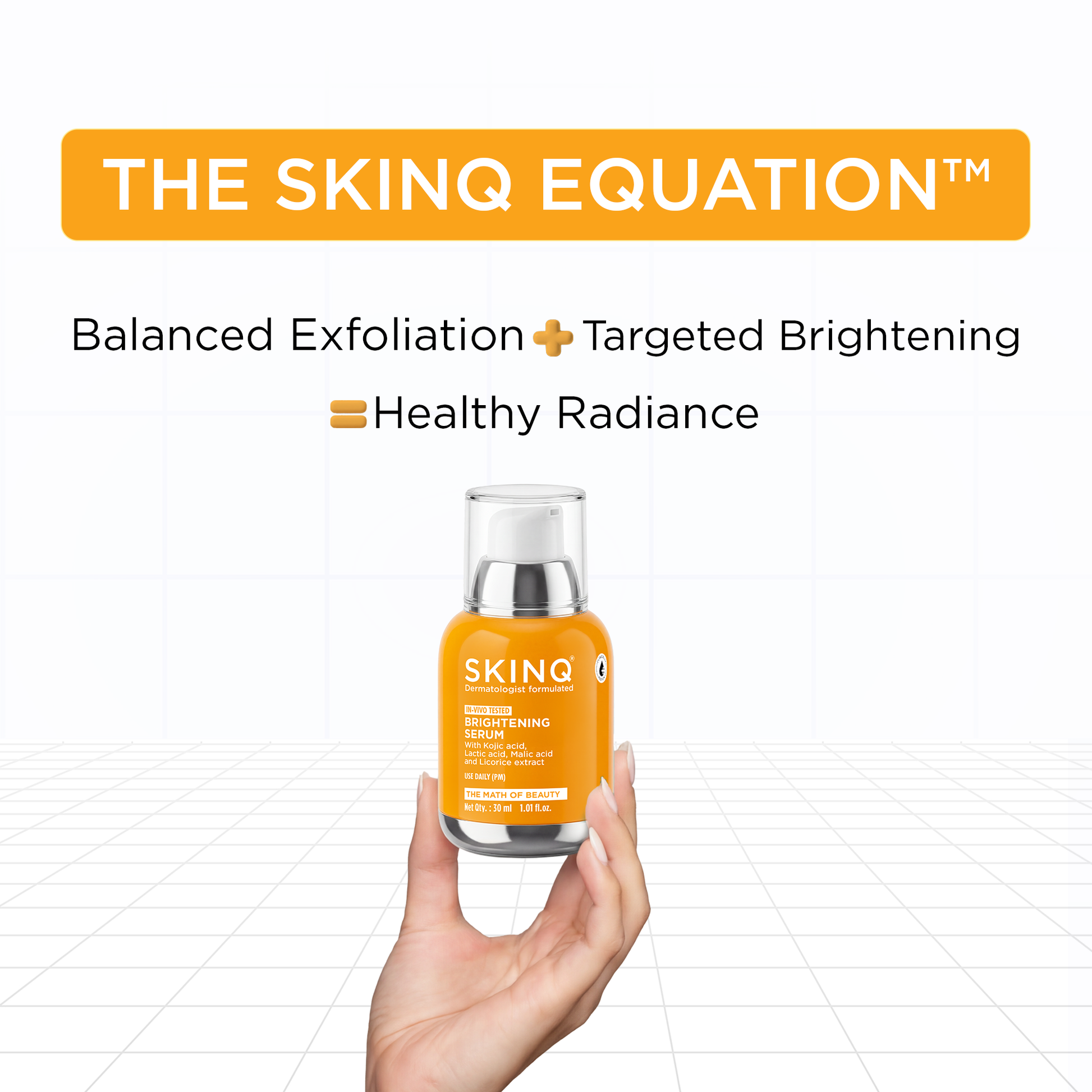 SkinQ Brightening Serum with Kojic, Lactic & Malic Acid - Distacart