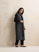 Thumbnail for trueBrowns Black Kashmiri Woollen Jacket 3pc Set