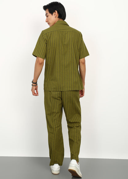 Fabmade Olive Rhythm Co-Ord Set - Distacart
