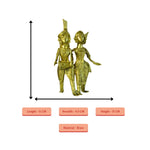 Thumbnail for Sowpeace Artisanal Brass Dhokra Sculpture: Tribal Couple with Dhol