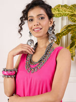 Thumbnail for InWeave Pink Round Sleeveless Jumpsuit