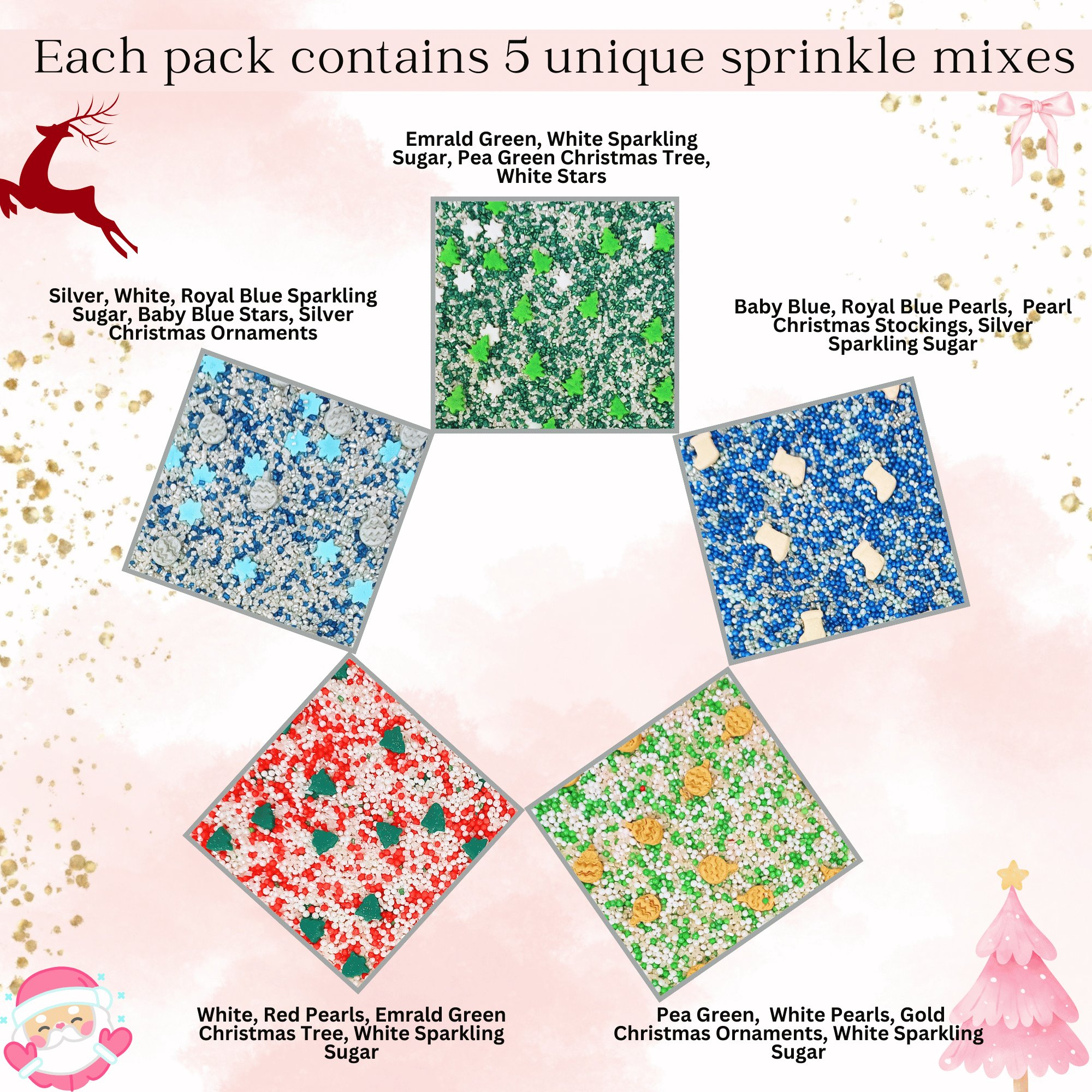 christmas sprinkles ch multipack 27 100 gms