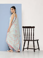 Thumbnail for Ahalyaa Women Floral Printed Gotta Patti Kurti With Dhoti Pants & With Dupatta - Distacart