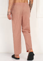 Thumbnail for Fabmade Men’S Peach Linen Pyjama - Distacart