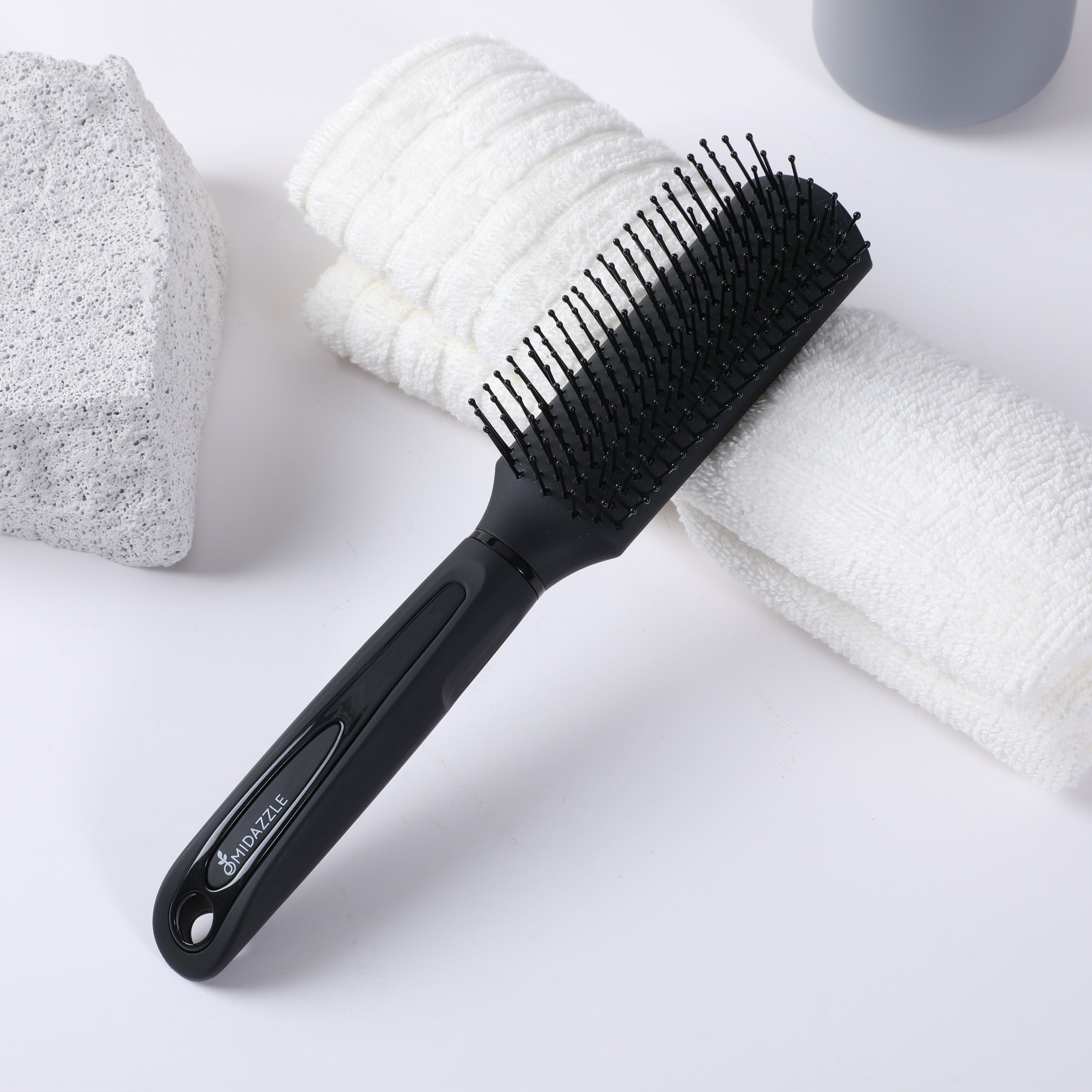 MiDazzle Hair Brush (Matt Black) MIHB0004 - Distacart