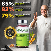 Thumbnail for Health Veda Organics Plant Based Glucosamine Chondroitin & MSM Tablets