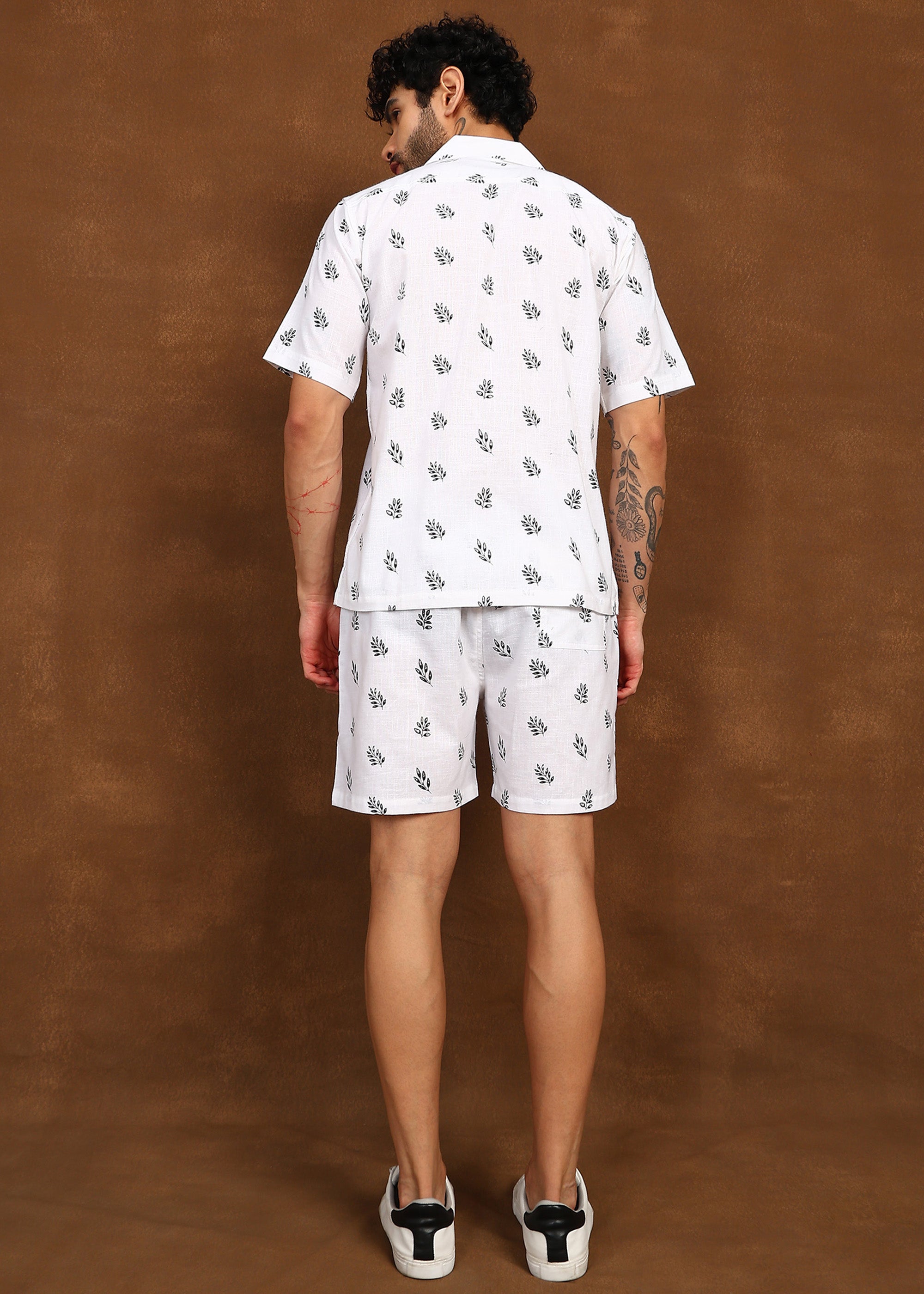 Fabmade Leaf Whisper Linen Co-Ord Set - Distacart