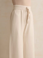 Thumbnail for trueBrowns Ivory Woollen Flared Pants