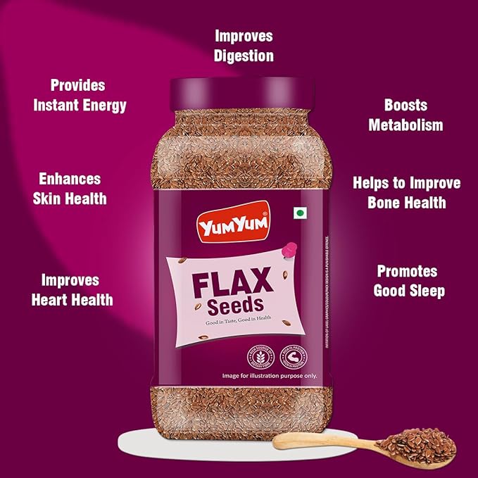 Yum Yum Roasted & Salted Flax Seeds Jar - Dista