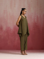 Thumbnail for trueBrowns Olive Cotton Dobby Dobby Co-ord set
