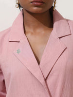 Thumbnail for trueBrowns Pink Cotton Linen Co-Ord Set