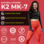 Thumbnail for Health Veda Organics Vitamin K2 Capsules - Distacart