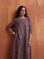 Thumbnail for trueBrowns Purple Print A-line Kurta Set - Distacart