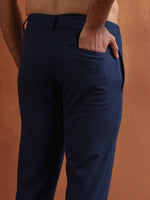 Thumbnail for trueBrowns Men's Blue Cotton Twill Pants