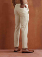 Thumbnail for trueBrowns Men's Off White Cotton Twill Pants