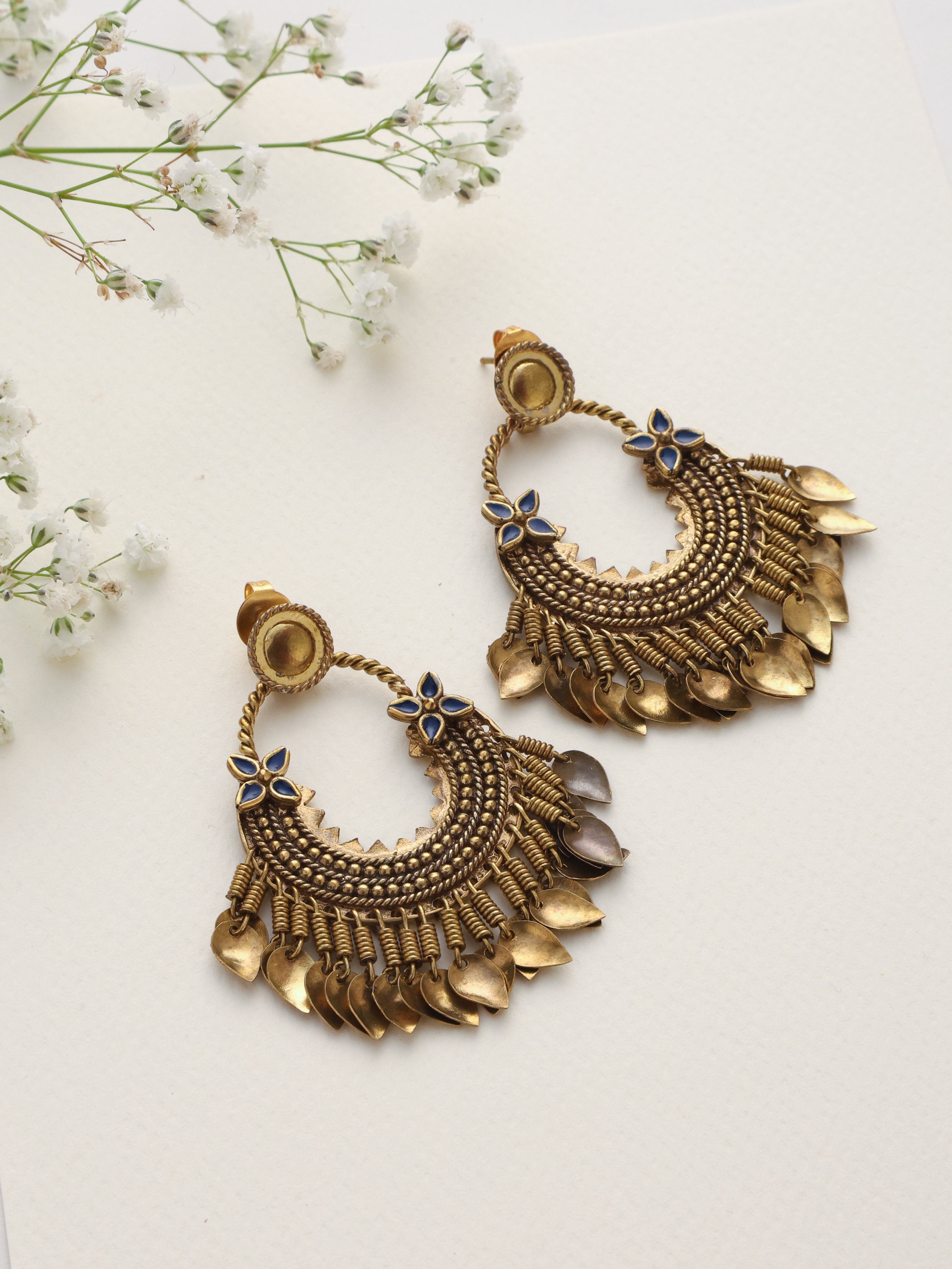 trueBrowns Brass Contemporary Tassel Earrings - Distacart