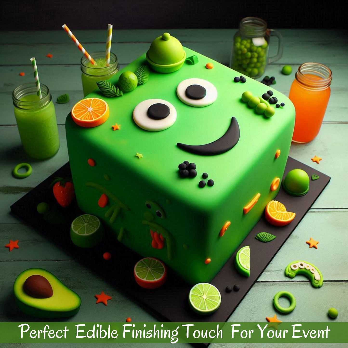confect neon green sugarpaste br b 250 gms b