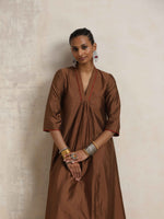 Thumbnail for trueBrowns Brown Silk Kurta Set - Distacart