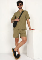 Thumbnail for Fabmade Khaki Ease Linen Co-Ord Set - Distacart