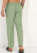 Thumbnail for Fabmade Sage Linen Relaxed Trousers - Distacart