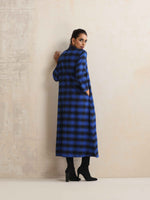 Thumbnail for trueBrowns Blue Check Flared Winter Dress